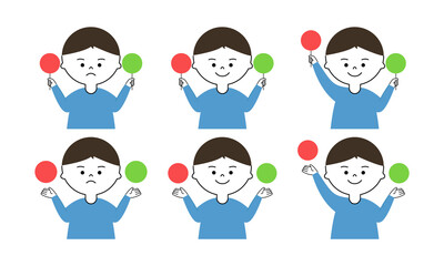 男の子　二択　セット