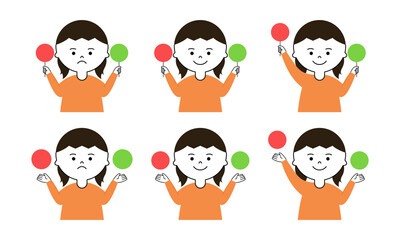 女の子　二択　セット