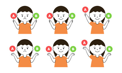 女の子　比較　セット