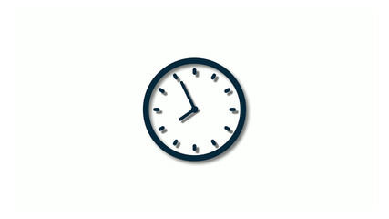 New aqua dark 3d clock icons,clock animation,2 hours clock icon