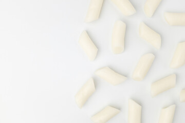 Rice cake made from rice on white background