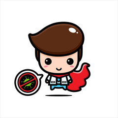 Fototapeta premium Vector design doctor is a hero