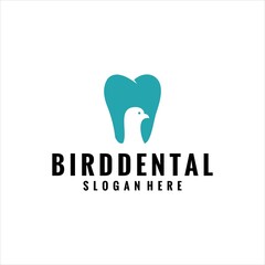Fototapeta na wymiar Bird Dental Vector Logo Modern abstract graphic design