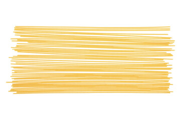 Italian spaghetti isolated on white background.