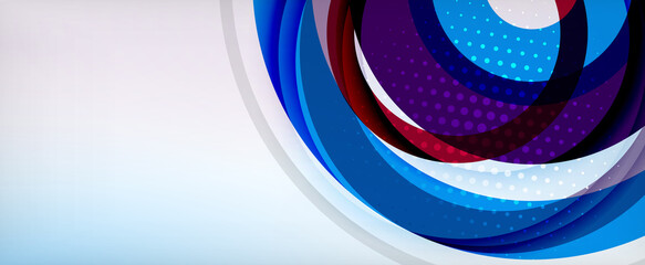 Trendy simple circle abstract background, dynamic motion concept. Vector Illustration For Wallpaper, Banner, Background, Card, Book Illustration, landing page