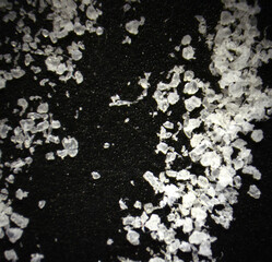 Microscopy of microplastic grains from a cleaning agent. The average size of these grains are 0.2 mm