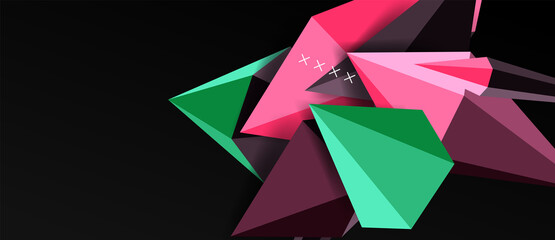 Trendy simple triangle abstract background, dynamic motion concept. Vector Illustration For Wallpaper, Banner, Background, Card, Book Illustration, landing page