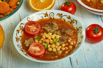 Algerian  berkoukes soup