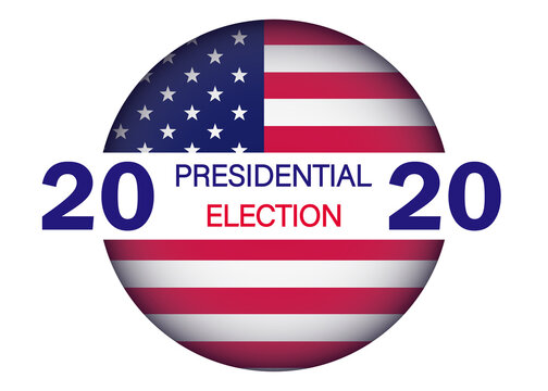 Presidential Election 2020 in United States. Vote day, November 3. US Election. Patriotic american element. Poster, card, banner and background. Vector illustration.