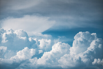 Naklejka na ściany i meble Cloudscape and dramatic blue sky