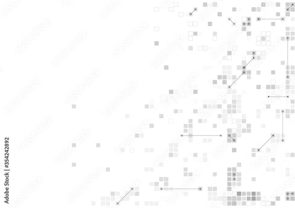 Poster vector white background abstract technology communication data science