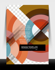 Circle design a4 flyer print template, annual report design