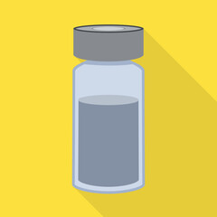 Vector design of vial and bottle icon. Graphic of vial and inoculation vector icon for stock.