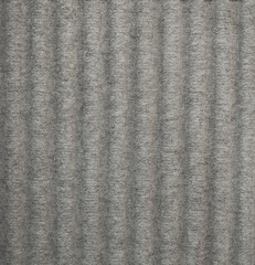 Acoustic wall decorative panels close-up made of polyester fibers .grey background.