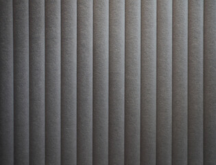 Acoustic wall decorative panels close-up made of polyester fibers .grey background.
