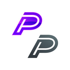 Letter p logo in vector