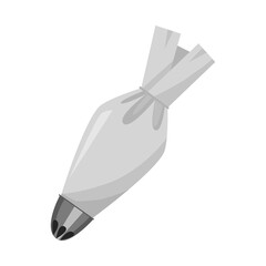 Vector illustration of cream and bag symbol. Set of cream and frosting vector icon for stock.