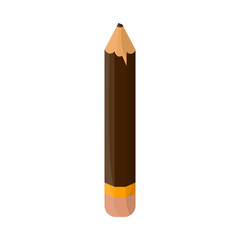 Isolated object of pencil and draw sign. Graphic of pencil and wood stock symbol for web.
