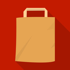 Isolated object of bag and paper logo. Web element of bag and minimarket stock symbol for web.
