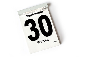 30  September 2022