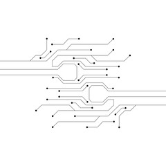 vector of circuit technology template illustration