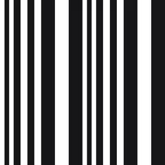 Wallpaper murals Vertical stripes Black and White Stripe seamless pattern background in vertical style - Black and white vertical striped seamless pattern background suitable for fashion textiles, graphics