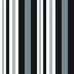 Abwaschbare Fototapete Vertikale Streifen Schwarz-Weiß-Streifen nahtloser Musterhintergrund im vertikalen Stil - Schwarz-weißer vertikal gestreifter nahtloser Musterhintergrund, geeignet für Modetextilien, Grafiken