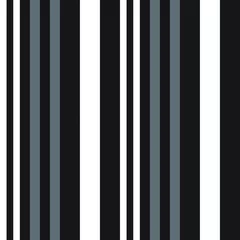 Tapeten Vertikale Streifen Schwarz-Weiß-Streifen nahtloser Musterhintergrund im vertikalen Stil - Schwarz-weißer vertikal gestreifter nahtloser Musterhintergrund, geeignet für Modetextilien, Grafiken