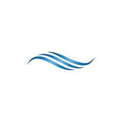 Naklejka premium Water Wave Logo Template. vector Icon illustration
