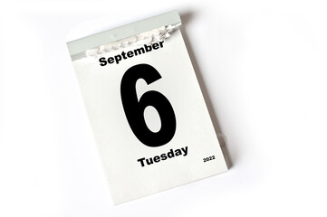 6  September 2022