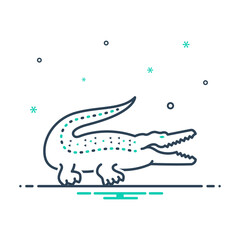 Mix icon for crocodile