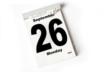  26 September 2022