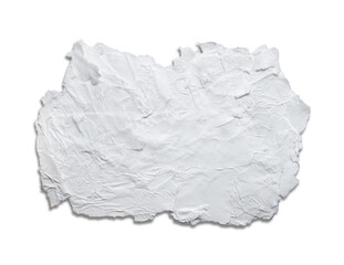 Old eco paper kraft,pieces of white crumpled paper on white background