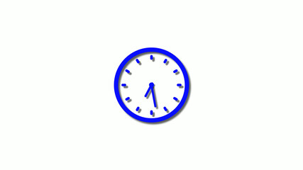 New blue color 3d clock icon,counting down blue clock icon,clock animation