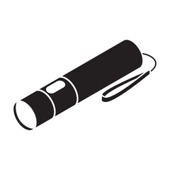 Flashlight vector icon.Black vector icon isolated on white background flashlight.