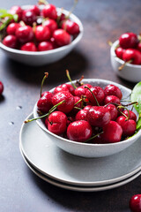 Close up image of sweet cherry