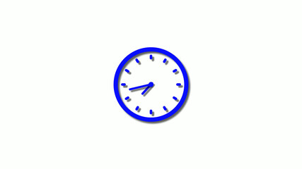 New blue color 3d clock icon,counting down blue clock icon,clock animation