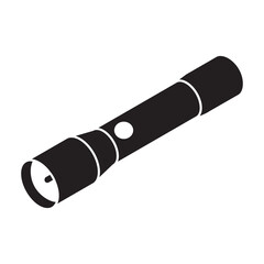 Flashlight vector icon.Black vector icon isolated on white background flashlight.