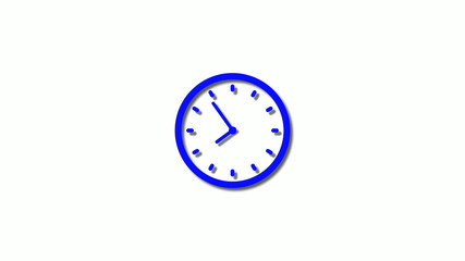 New blue color 3d clock icon,counting down blue clock icon,clock animation