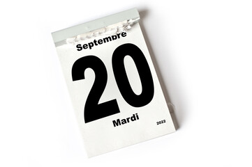  20 Septembre 2022