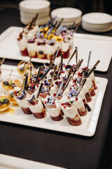 food, appetizer, cake, dessert, restaurant, snack, catering, delicious, table, plate, dinner, meal, sweet, cream, cheese, banquet, gourmet, buffet, fresh, closeup, sweets, fruit, chocolate, tasty, par