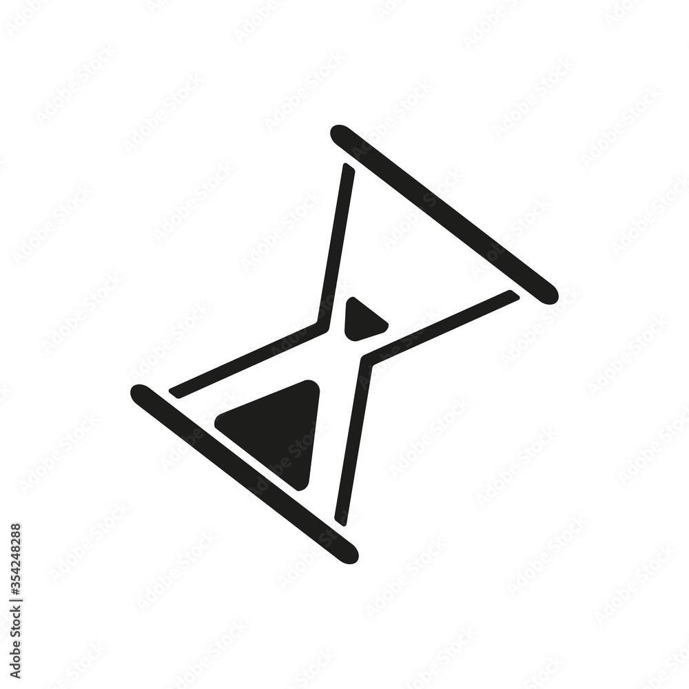 Poster simple icon of hourglass. waiting, loading time, sandglass. loading concept. can be used for applica