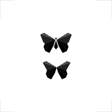 Butterfly Logo Polygon Geometric Design