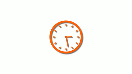 New brown 3d clock isolated on white background,Counting down clock icon