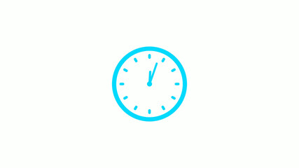 Cyan clock icon on white background,New clock icon