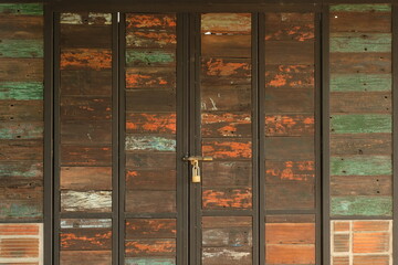Wooden door background or texture
