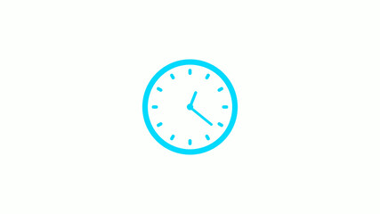 Cyan clock icon on white background,New clock icon