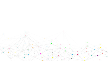 Abstract plexus background with connecting dots and lines. Global network connection, digital technology and communication concept.