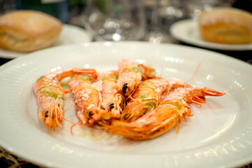 In a celebration with prawns