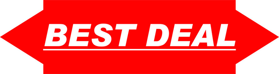 red vector banner best deal
